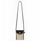 Black Woven Rattan  Crossbody Bag | Luxe 
Travel