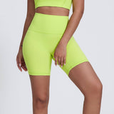 Womne No Front Seam Yoga Sport Shorts