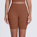 Womne No Front Seam Yoga Sport Shorts