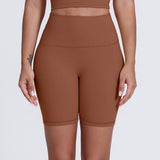 Womne No Front Seam Yoga Sport Shorts