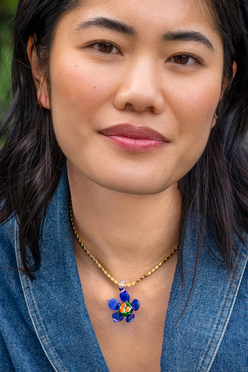 Ethereal Necklace - 24K Gold Plated + Handmade Lampwork