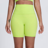 Womne No Front Seam Yoga Sport Shorts