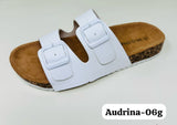 Wild Diva AUDRINA-06G Double Buckle Strap Beach Flat Sandals Color White
