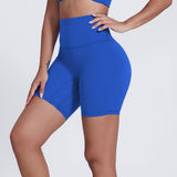 Womne No Front Seam Yoga Sport Shorts