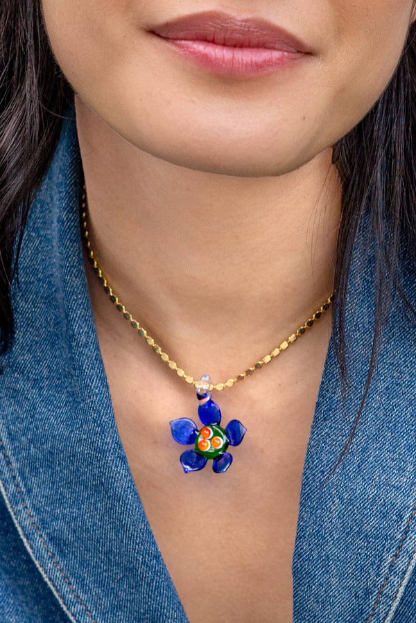 Ethereal Necklace - 24K Gold Plated + Handmade Lampwork