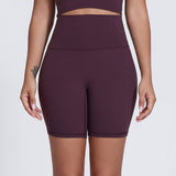 Womne No Front Seam Yoga Sport Shorts