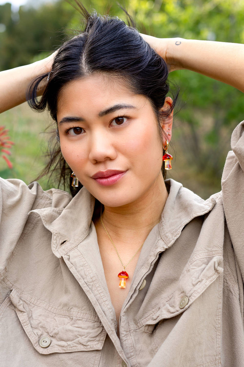 Shroom Boom Necklace - 18K Gold Plated