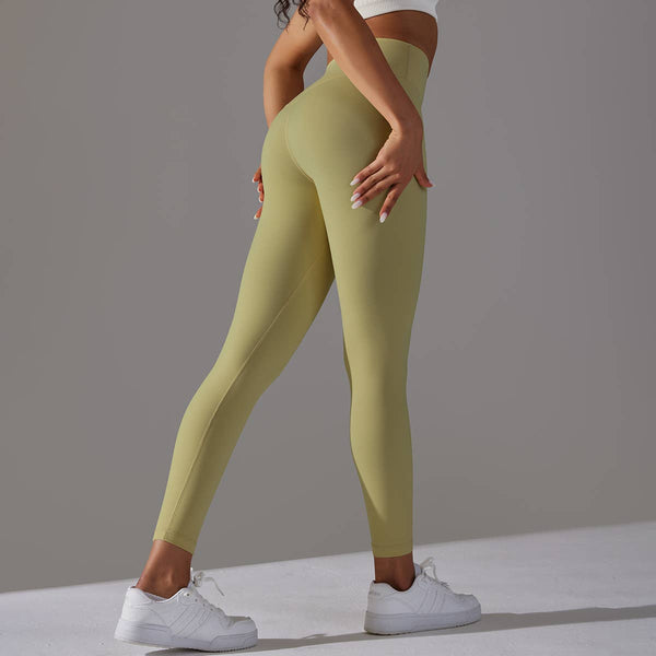 Women Sport Fitness  No Font Line Yoga Leggings - alternate