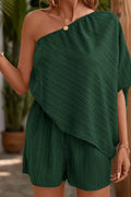 CWSJS0836_SOLID COLOR OFF-SHOULDER TEXTURED JUMPSUIT