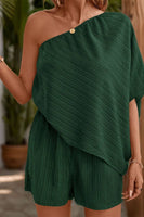 CWSJS0836_SOLID COLOR OFF-SHOULDER TEXTURED JUMPSUIT