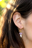Oh Shiitake Earrings in Lavender - 18K Gold Plated