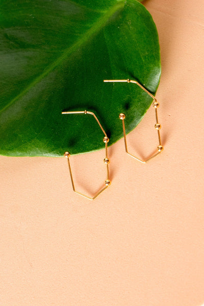Dot to Dot Hoops - 18K Gold Plated