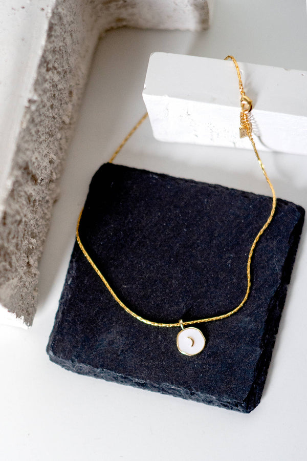 Catch you Lunar 24K Plated Gold Necklace - cloud - alternate