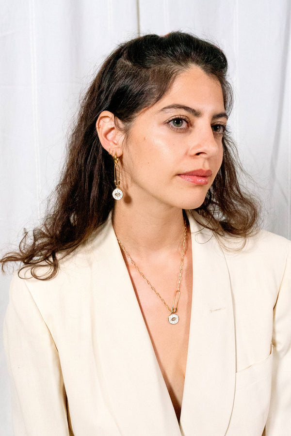 Vandal Eye Earrings and Necklace Set - alternate