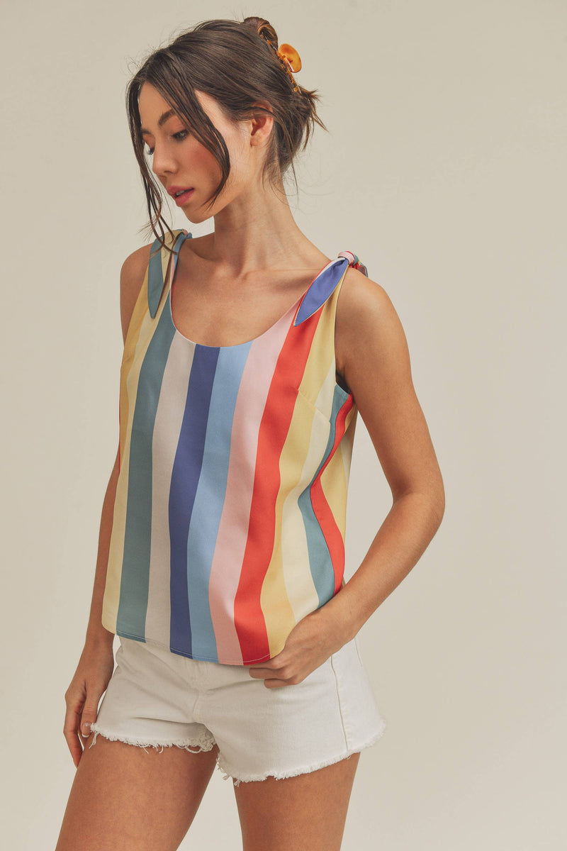 Gracie Tank 5: Blue/Yellow/Red / Contemporary