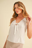 8451FD Karis Eyelet Tank: White / Contemporary / S
