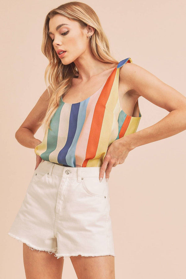 Gracie Tank 5: Blue/Yellow/Red / Contemporary