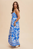 RESORT BORDER PRINT MAXI DRESS: PALM/BRAN