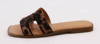 Bamboo CONCEPT-27 Women H-cutout Strap Slipon Flat Sandals: IVORY SOFT PU / 18A-5.5(1)-6(2)-6.5(2)-7(3)-7.5(3)-8(3)-8.5(2)-9(1)-10(1)