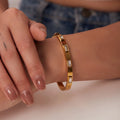 18K Gold Cuban Chain Bracelet; Diamond Tennis Bracelet (GREEN)
