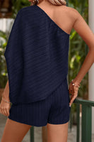 CWSJS0836_SOLID COLOR OFF-SHOULDER TEXTURED JUMPSUIT