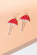 Lady Shroom Earrings  - Red