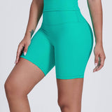 Womne No Front Seam Yoga Sport Shorts