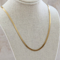 Herringbone Chain Necklace (3mm / Silver)