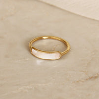 Mother of Pearl Bar Ring (size 6)