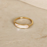 Mother of Pearl Bar Ring (size 6)