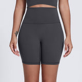 Womne No Front Seam Yoga Sport Shorts