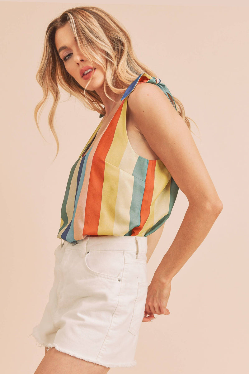 Gracie Tank 5: Blue/Yellow/Red / Contemporary
