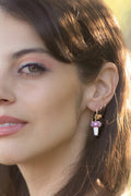 Oh Shiitake Earrings in Lavender - 18K Gold Plated