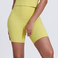 Womne No Front Seam Yoga Sport Shorts