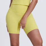 Womne No Front Seam Yoga Sport Shorts