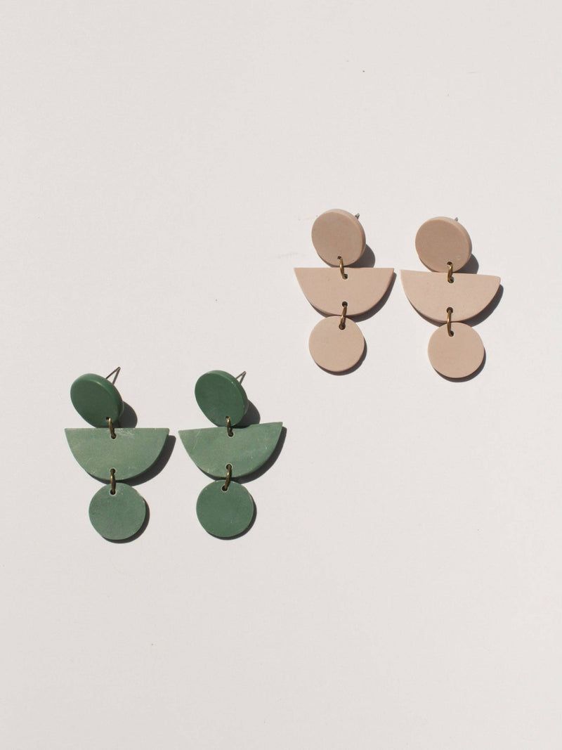 Mojave Geo Clay Earrings: Sand Dune