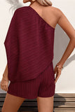 CWSJS0836_SOLID COLOR OFF-SHOULDER TEXTURED JUMPSUIT