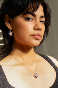 Earth Angel Orchid Necklace in Magenta