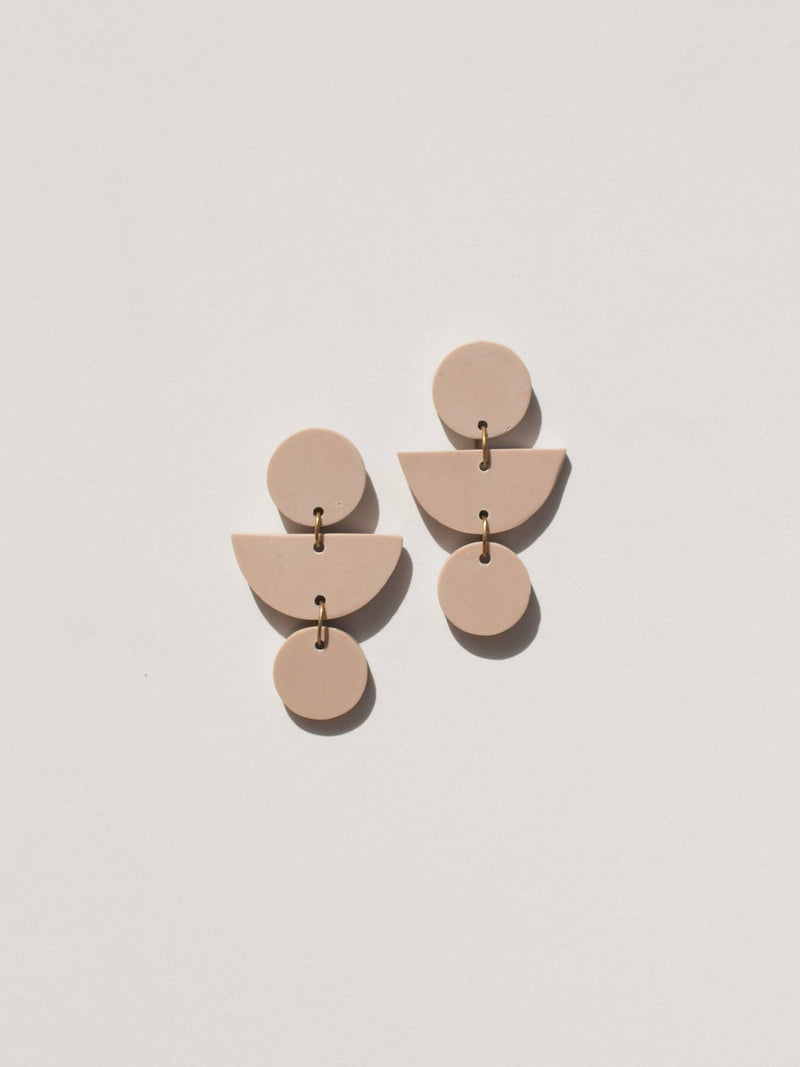 Mojave Geo Clay Earrings: Sand Dune