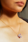 Earth Angel Orchid Necklace in Magenta