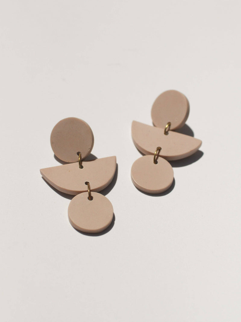 Mojave Geo Clay Earrings: Sand Dune