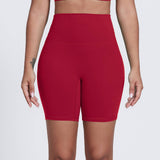Womne No Front Seam Yoga Sport Shorts