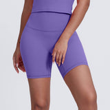 Womne No Front Seam Yoga Sport Shorts