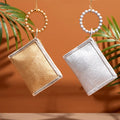 Gold Woven Straw Resort  Wristlet Clutch Pouch | Summer 2025