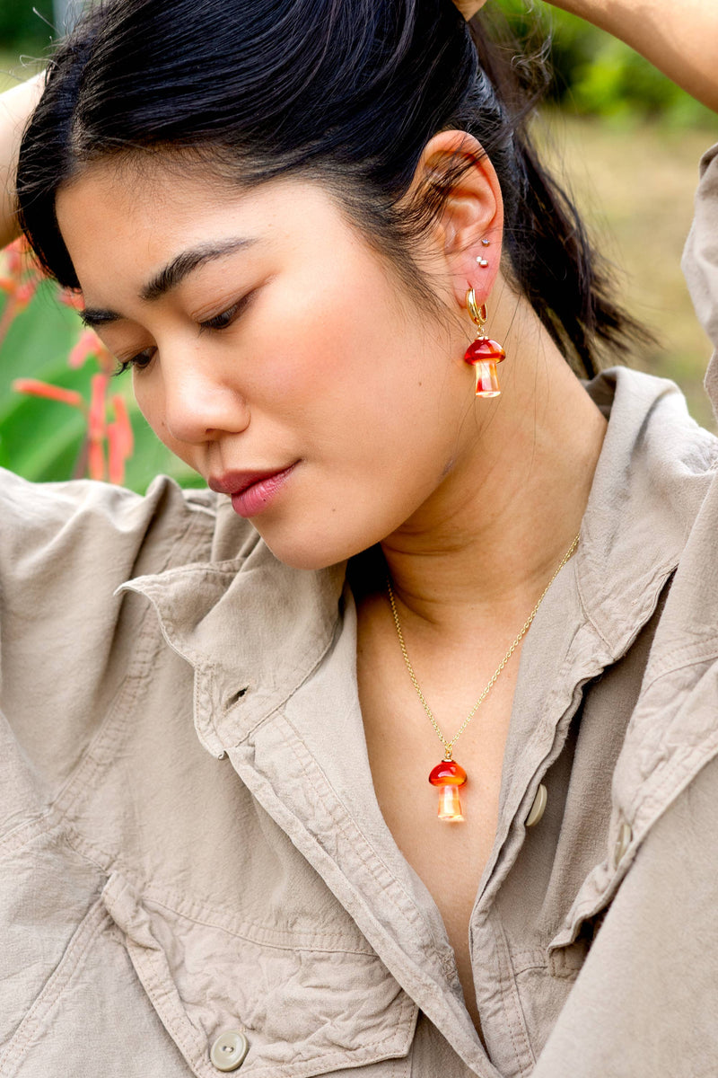 Shroom Boom Necklace - 18K Gold Plated
