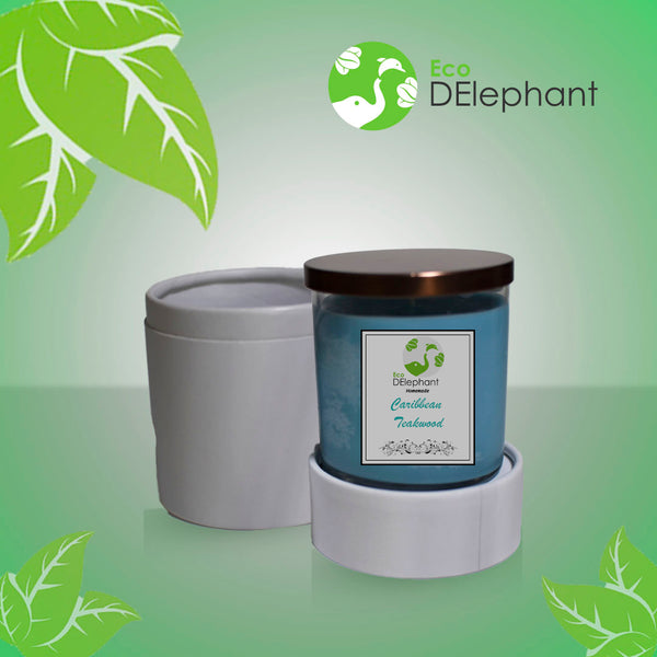 Scented Candle-Homemade Caribbean Teakwood