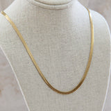Herringbone Chain Necklace (3mm / Gold)