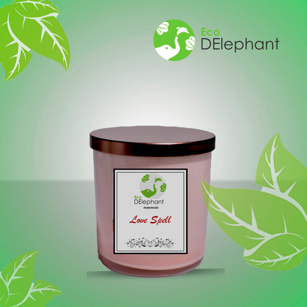 Scented Candle-Homemade Love Spell Light Pink
