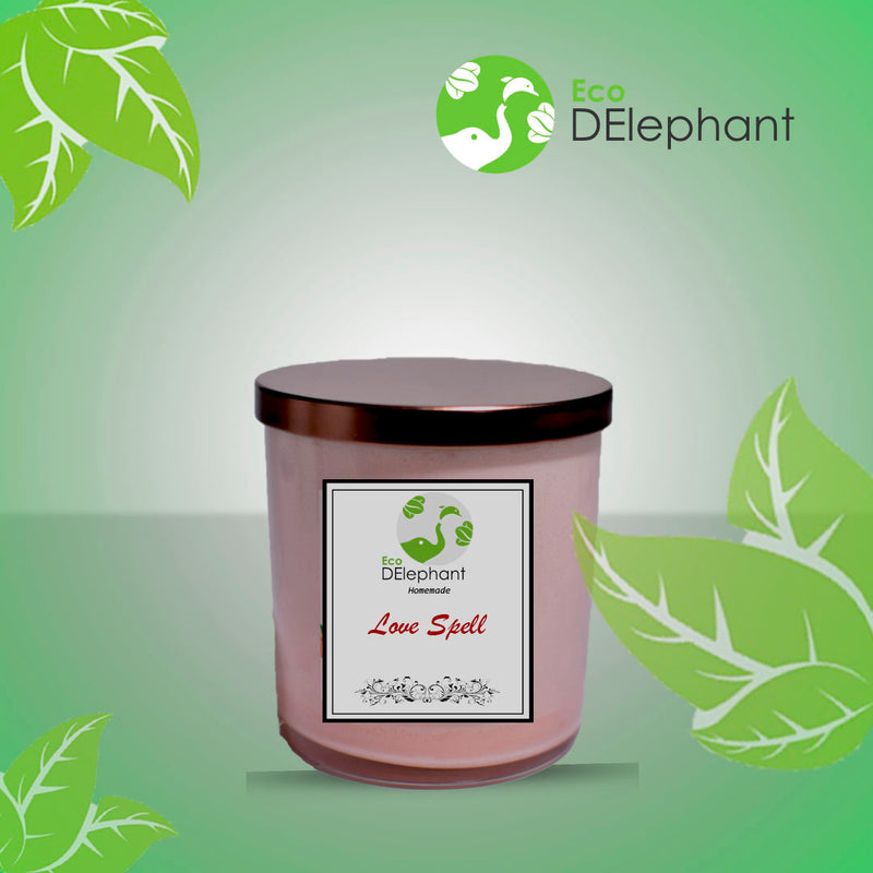 Scented Candle-Homemade Love Spell Light Pink