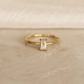 CZ Baguette Ring Green Seven